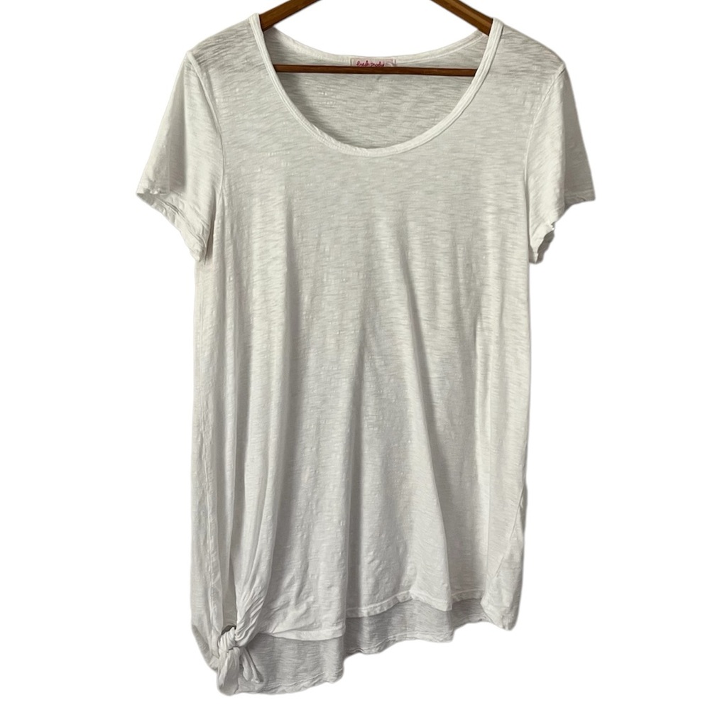 Fresh Produce White Side Tie T-Shirt Size Large